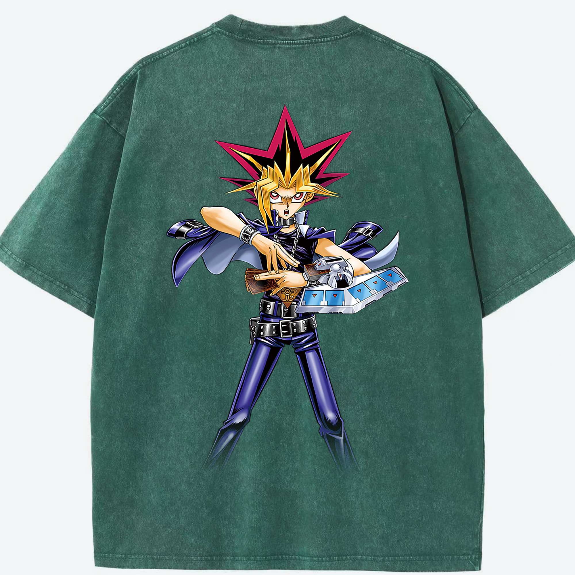 （画像用） 遊☆戯☆王 Yu-Gi-Oh! 綿100% ヴィンテージ風 半袖Tシャツ（背面プリント）